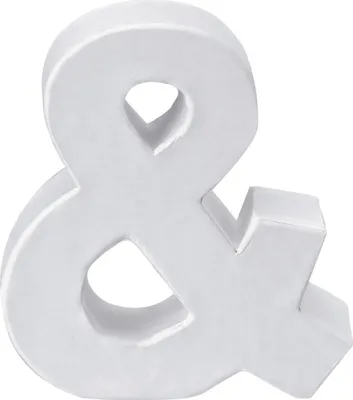 Produktbild von Papp Buchstabe & weiss 10 x 3,5cm