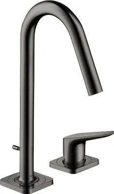 Produktbild von 2-Loch Waschtischmischer AXOR CITTERIO M 160 DN 15 m ZAG 1 1/4Zoll polished black chr polished black chrome