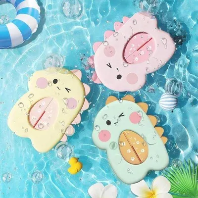 Productafbeelding van Badthermometer - Zwembadthermometer - Set van 3 watertemperatuurmeters - Schattige thermometer in de vorm van een dinosaurus - Badthermometer voor baby's - Geschikt voor gebruik in bad en zwembad - Uitgevoerd met een ℃-schaal