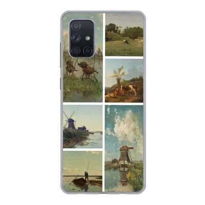 Produktbild von MuchoWow® Handyhülle Schutzhülle Hülle für Samsung Galaxy A51 5G Kunst - Collage - Niederlande Silikon Softcase Handy Hülle - Abbildung