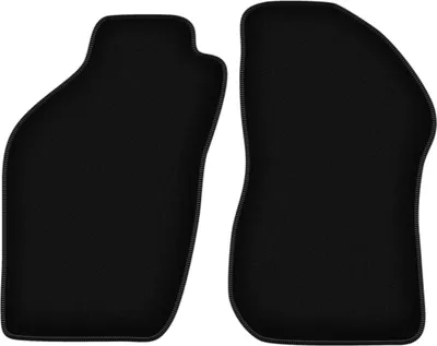 Produktbild von Wielganizator Velours-Autoteppiche vorne – passend für Alfa Romeo 146 (Schrägheck, Bj. 1994-2001) – schwarz, passgenau, mit Befestigungen set 2 Stk.
