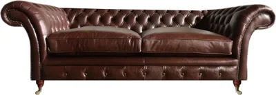 Produktbild von Zweisitzer Sofa Couch Design Möbel Ledersofa Braun Chesterfield Wohnzimmer
