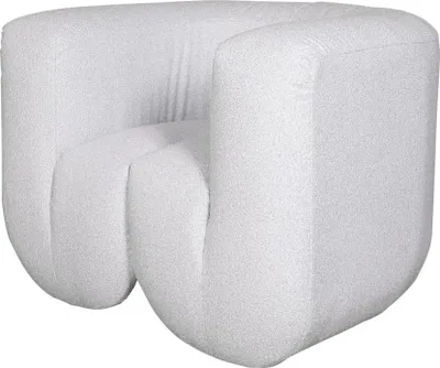 Productafbeelding van FURNLUX fauteuil Nua, wit. Hoofdkleur: wit. Afmetingen: 100 x 75 x 85 cm