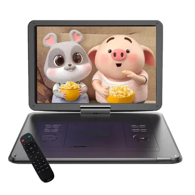 Image de lecteur de DVD portable 17,5" avec écran HD pivotant 15,6" idéal pour la voiture 6 heures d'autonomie de la batterie lecture intelligente de la mémoire Toutes les régions