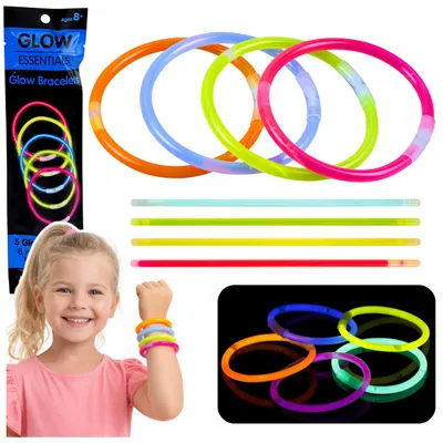 Obrázek produktu pro Záře ve tmě Neonové tyčinky Fluorescenční náramky Náramky 5 ks.