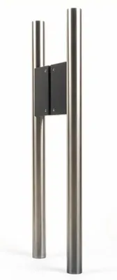 Imagen del producto de LogistSystem: Manija para puerta corredera, diseño redondo, apta para ambos lados, longitud L=500mm, acero inoxidable