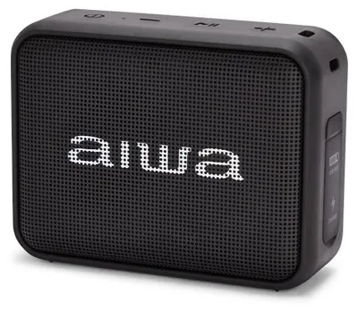 Immagine prodotto di Aiwa BS-200BK, altoparlante Bluetooth portatile wireless, stereo wireless (True Wireless Stereo)
