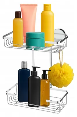 Produktbild von SEPIO Duschablage Silber , Badezimmer Organizer , Duschablage zum Hängen, Duschregal Organizer, Shower Shelf 31x25x12 cm