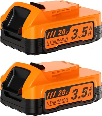 Produktbild von Ersatzakkus 20V - Li-Ion für Elektrowerkzeuge - 3.500 mAh - 2er Pack - Kompatibel mit DCBP034/DCB206/DCB200/DCB201/DCBP520 - RoHS - Rosa
