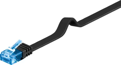 Produktbild von Plochý propojovací kabel CAT 6A, U/UTP, černý