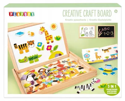 Produktbild von Playbox Kreativset Tafel magnetisch, Kreide, Malen 3+
