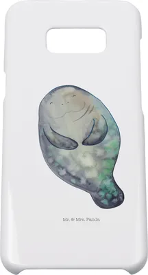 Produktbild von Mr. & Mrs. Panda Samsung Galaxy S8 plus Handyhülle  Seekuh Happy - Weiß - Geschenk, Meer, Achtsamkeit, Neustart, Handycover, Handy, Hülle, Respekt, Case, Freundin, Cover