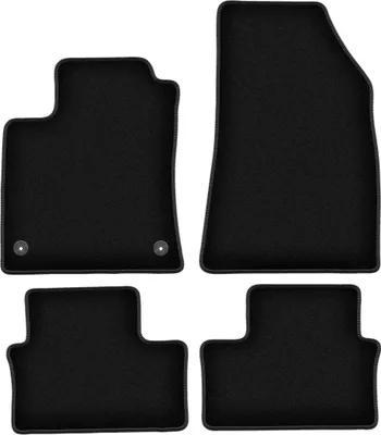 Immagine prodotto di Tappetini in velluto per Renault Clio V (2019-, hatchback) neri, set 4 pz, con fissaggi
