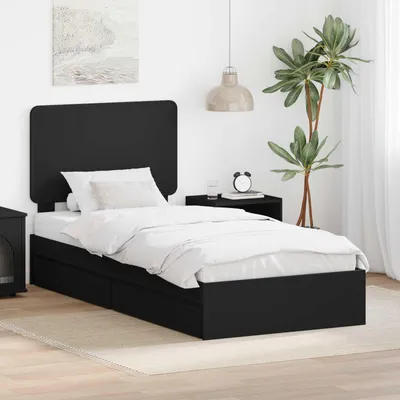 Immagine prodotto di Maison Exclusive - Letto contenitore nero 100 x 200 cm Materiale ligneo