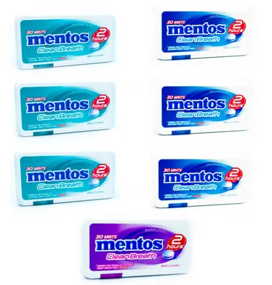 Zdjęcie produktu dla Mentos Clean Breath 7 OPAKOWAŃ Mix Smaków