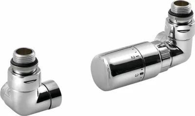 Image de CORNER Set de raccordement thermostatique, droite, chrome