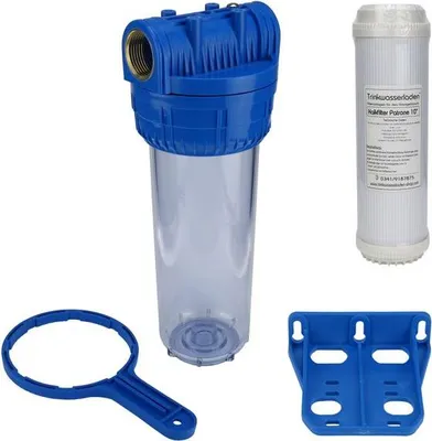 Produktbild von Wasser Filtergehäuse 10' 3-teilig 1' IG Messing Vorfilter Brunnen + Kalkfilter