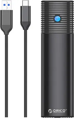 Image de Orico PWM2-BK-EP Boîtier pour disque dur externe, M.2 SATA, USB-C, 5Gbps, noir