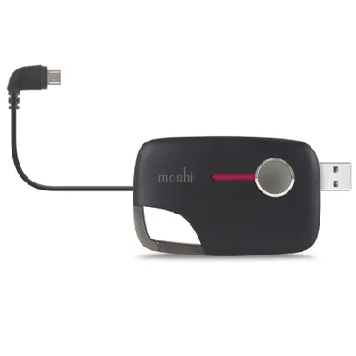 Obrázek produktu pro Moshi Xync, USB A, Micro-USB B, USB 2.0, Samec/samec, Černá