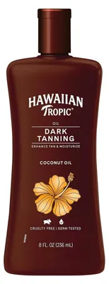 Immagine prodotto di Hawaiian Tropic Olio abbronzante scuro, olio di cocco, originale, 8 fl oz (236 ml)