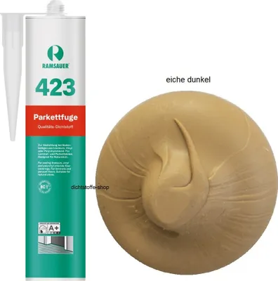 Produktbild von Ramsauer 423 Parkettfuge 1K Hybrid Dichtstoff 310ml Kartusche Laminat-Vinylboden Eiche dunkel