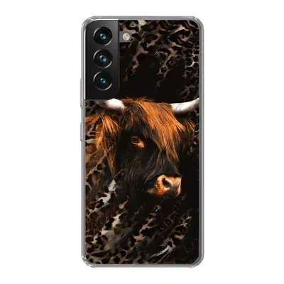 Produktbild von MuchoWow® Handyhülle Schutzhülle Hülle für Samsung Galaxy S22 Plus Schottischer Highlander - Pantherdruck - Schwarz Silikon Softcase Handy Hülle - Schutzabdeckung