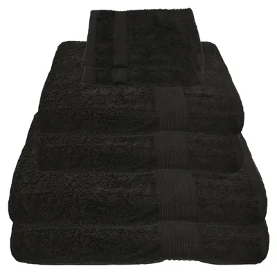 Produktbild von Julie Julsen Handtuch Set Schwarz,Set:6 tlg. 2 Bade- 2 Handtücher + gratis 2 Waschhand..
