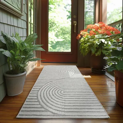 Image de Ayyildiz | Tapis d'extérieur Desert - 160 cm x 230 cm - Gris - Résistant - Élégant - Facile à entretenir