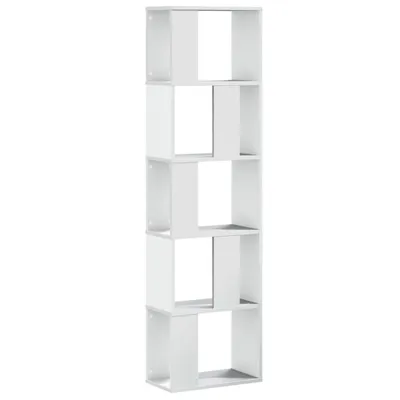 Obrázok produktu pre vidaXL Regál 5 políc Biely 45x23,5x162,5 cm Materiál na báze dreva