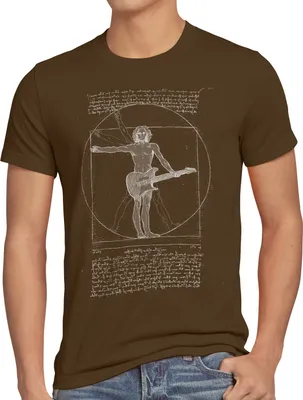 Produktbild von BaumwolleCloud Vinci Rock Herren T-Shirt musik festival vitruvianischer mensch