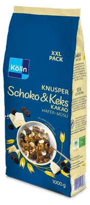 Produktbild von Kölln Müsli Knusper Schoko & Keks Kakao, 6x1000g