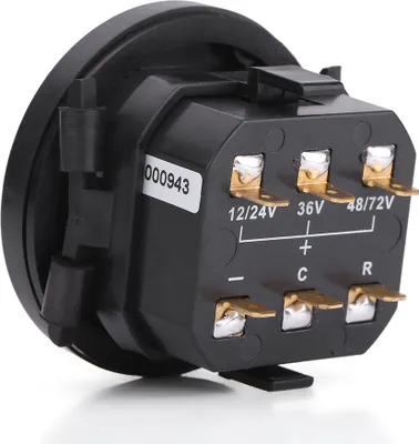 Productafbeelding van LED-digitale batterijindicator met urenteller – Hoogwaardige batterijmeter voor golfkarren – 12V/24V/36V/48V/72V, IP65