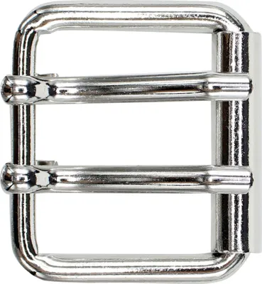 Produktbild von FRONHOFER klassische Gürtelschnalle silber, Doppeldornschnalle, silber, 4 cm