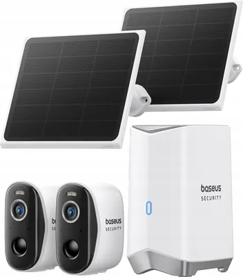 Immagine prodotto di Baseus Security N1-2 Set di telecamere di sorveglianza pannelli solari 16 GB eMMC