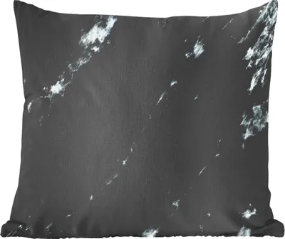 Produktbild von MuchoWow® Zierkissen Sofakissen Wohnzimmer Dekokissen 50x50 cm Marmor - Schwarz - Luxus - Komfort - Sofakissen