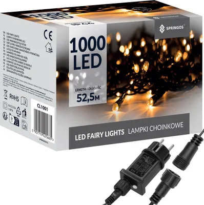 Produktbild von Weihnachtsbaum Lichter 1000 Led Ip44 Warmweiss, 52.5M Mit Speicherprogrammierer