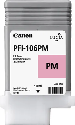 Zdjęcie produktu dla Canon PFI-106 PM, Magenta fotograficzna, Atrament barwnikowy, 1 szt.