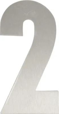 Produktbild von Hausnummer Edelstahl satiniert 2" 160 mm"