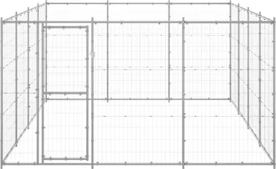 Immagine prodotto di Gabbia per Cani da Esterno in Acciaio Zincato 14,52 m²