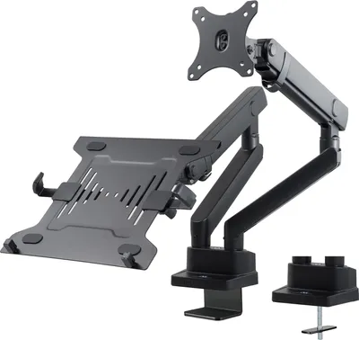 Produktbild von Monitorhalter mit Gasfeder Laptop Halterung Tischhalterung Monitorarm Monitorständer VESA 75x75 100x100 17"-32" Für 1 Monitor und 1 Laptop Homeoffice
