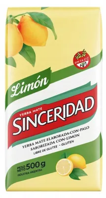 Productafbeelding van Yerba Mate Sinceridad, citroensmaak, 0,5 kg / 500 gram