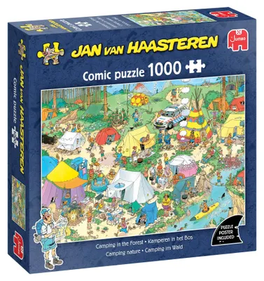 Produktbild von Jan van Haasteren - Camping im Wald (1000 Teile), 1000 Stück(e), Landschaft, 15 Jahr(e)
