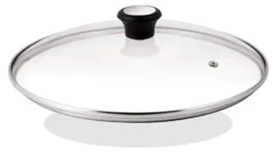Zdjęcie produktu dla Tefal 28097612, Okrągły, Czarny, Stal nierdzewna, Przezroczysty, Szkło, Plastik, Czarny, 26 cm