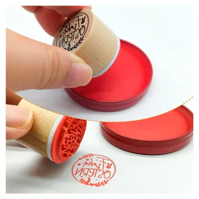 Produktbild von 2 Stück Ostern Stempel, Holzstempel Frohe Ostern, Hasen Osterei Stempelset, Osterstempel für DIY Projekte, Basteln, Geschenkpapier, Scrapbooking