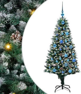 Obrázok produktu pre vidaXL Umelý vianočný stromček so 150 LED diódami so stojanom Zelený 150 cm