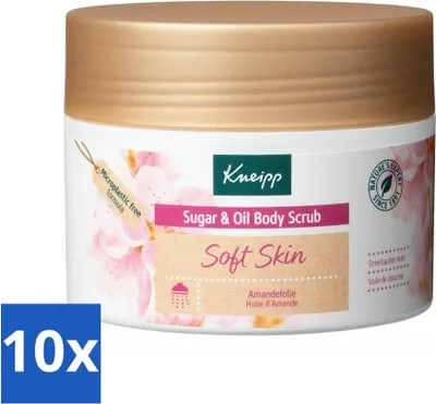 Zdjęcie produktu dla Kneipp - Peeling do ciała - Cukier i olejek - Miękka skóra - Do skóry suchej i wrażliwej - 220 g - Opakowanie wartościowe - 10 sztuk