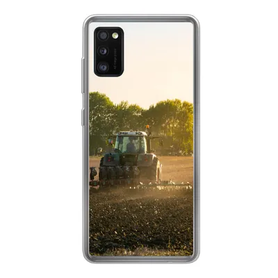 Produktbild von MuchoWow® Handyhülle Schutzhülle Hülle für Samsung Galaxy A41 Traktor - Vogel - Land Silikon Softcase Handy Hülle - Mobiltelefon