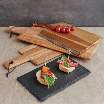 Immagine prodotto di Vassoio da portata Olympia, in legno di acacia, forma ondulata, 35,5 x 25 cm