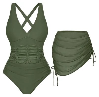 Productafbeelding van Dames Badpak met Push-Up en V-hals
