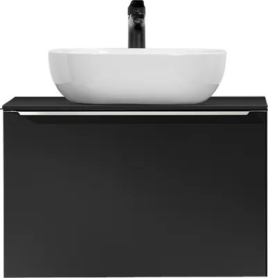 Produktbild von Waschtisch 60cm, matt schwarz, PUEBLA-56-BLACK